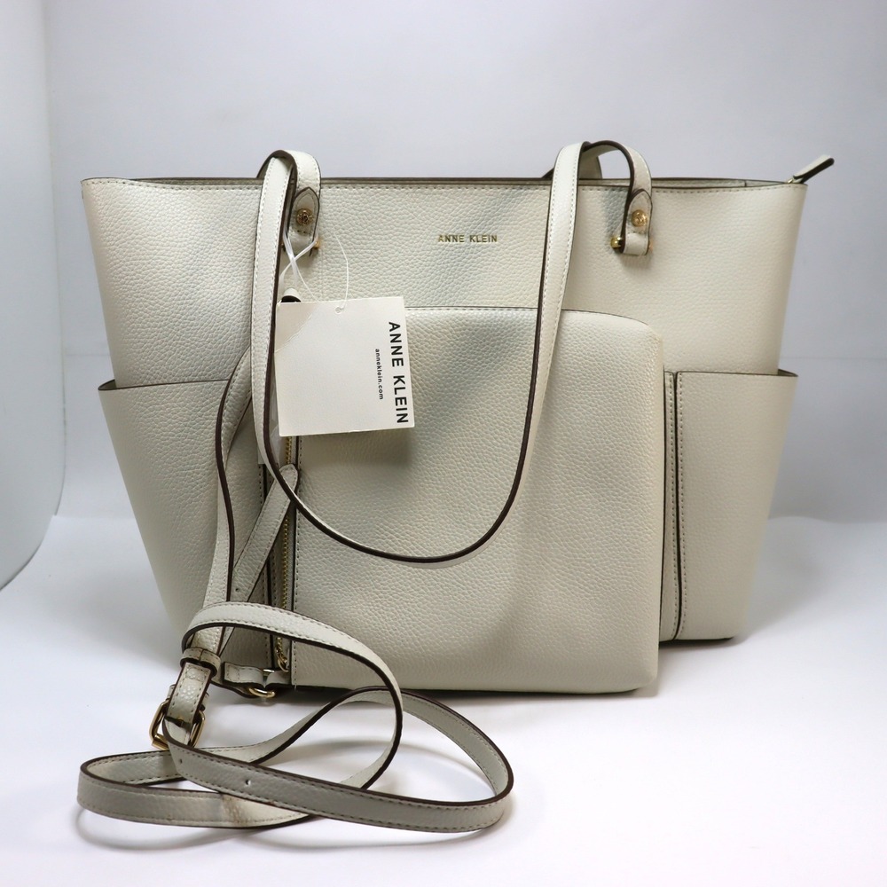 Anne Klein Tote Bag Large Chalk White Women Professional Office Career